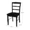 International Concepts Set of 2 Madrid Ladderback Chairs, Black C46-2P - alternate 6